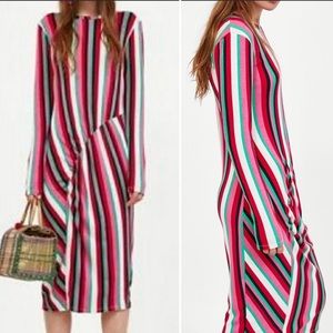 50% OFF Zara Striped Multicolored Dress